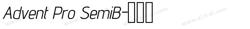 Advent Pro SemiB字体转换
